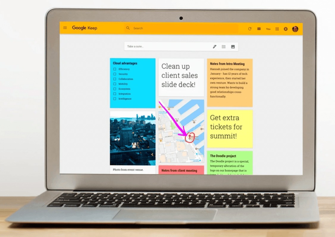 Google Keep là một công cụ ghi chú dựa trên web đơn giản, miễn phí với nhiều dung lượng lưu trữ đám mây