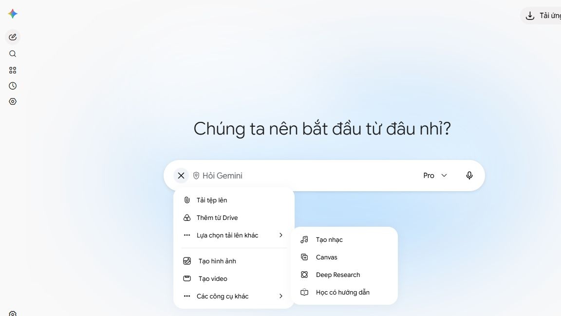 Cách dùng Gemini Deep Research nghiên cứu chủ đề SEO: chọn công cụ và thiết lập đầu vào