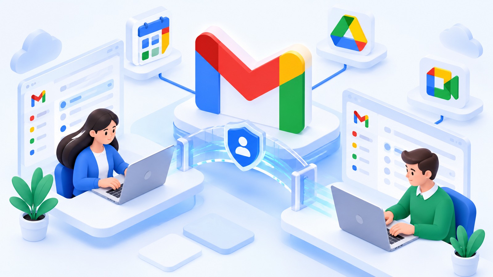 Minh họa thao tác và cộng tác trong Google Workspace