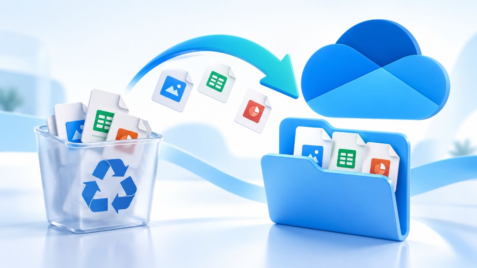 Minh họa cách khôi phục file OneDrive