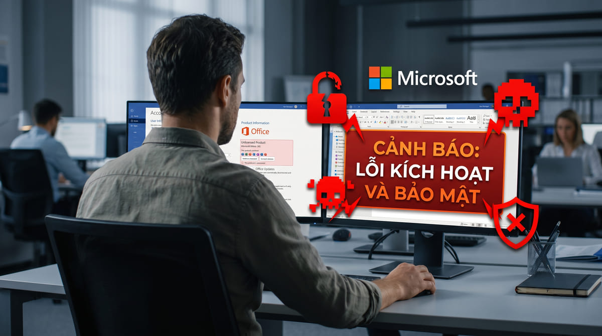 5 rủi ro khi doanh nghiệp dùng Microsoft 365 bản lậu