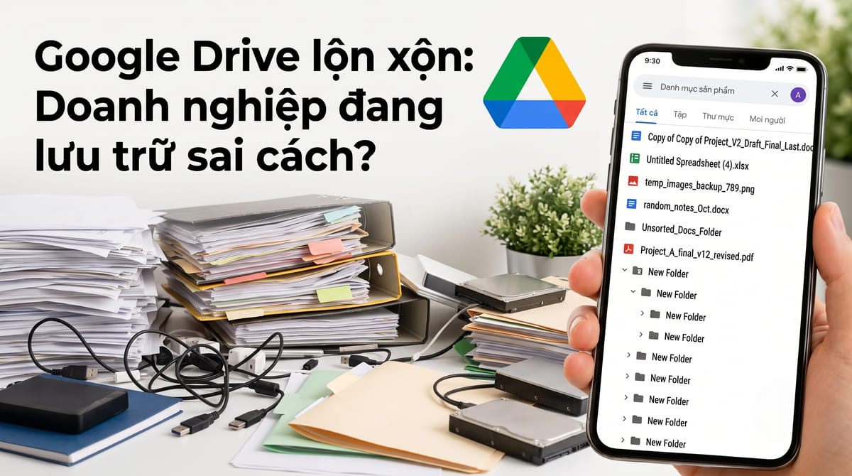 Google Drive lộn xộn: Doanh nghiệp đang lưu trữ sai cách?
