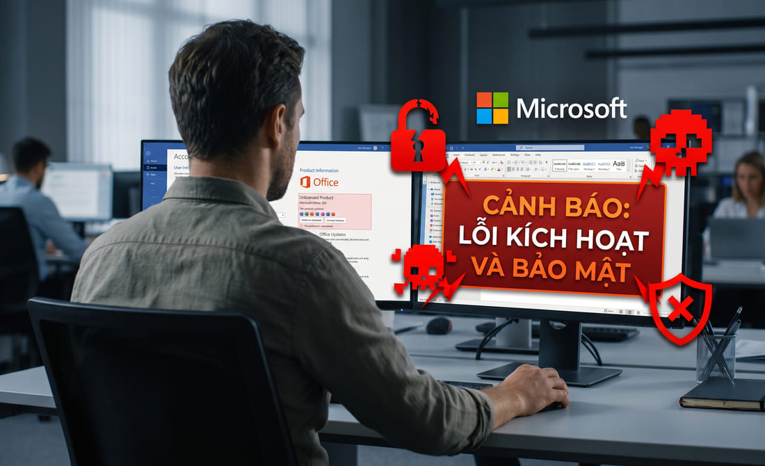 5 rủi ro khi doanh nghiệp dùng Microsoft 365 bản lậu
