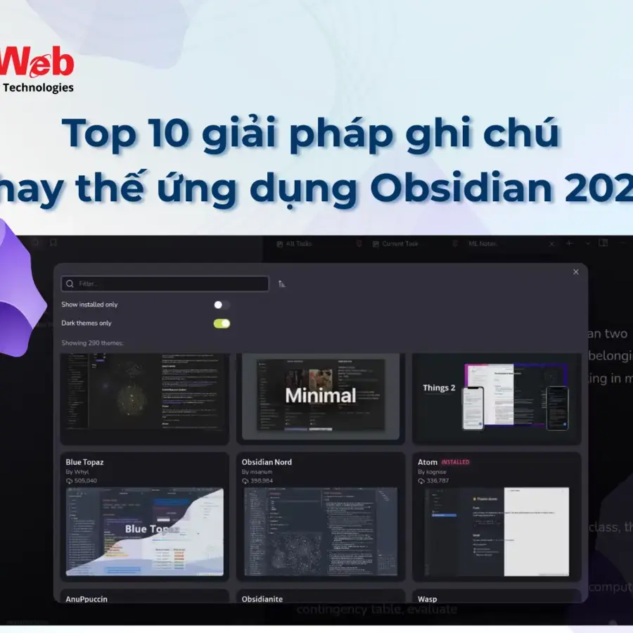 Top 10 giải pháp ghi chú thay thế ứng dụng Obsidian 2026