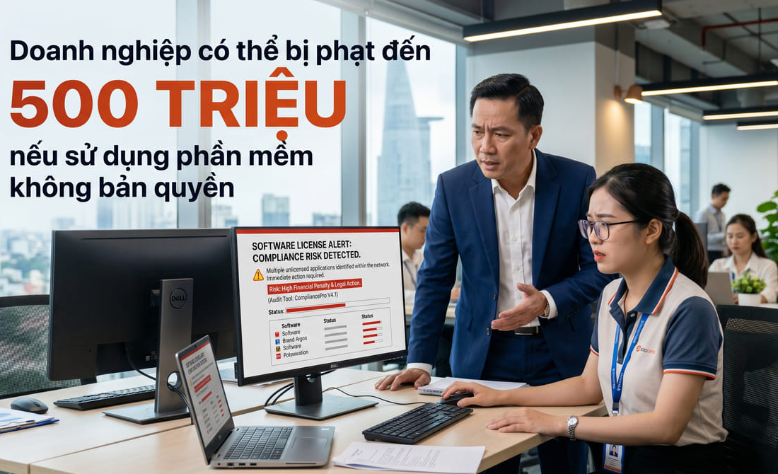 Doanh nghiệp có thể bị phạt đến 500 triệu nếu sử dụng phần mềm không bản quyền 