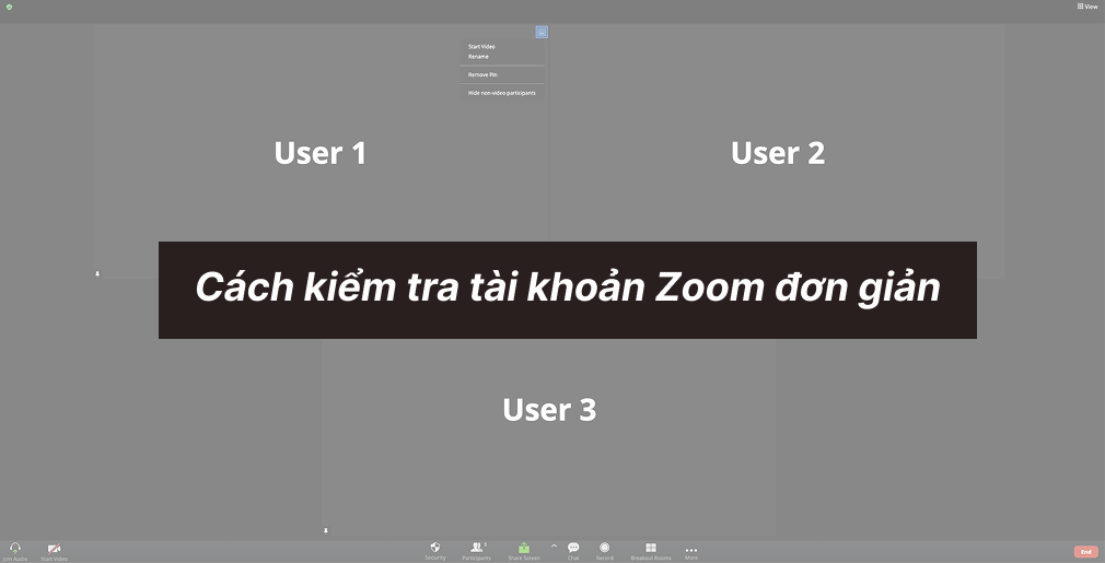 Cách kiểm tra tài khoản Zoom mình đang dùng