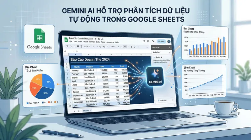 4 Bước sử dụng Gemini trong Google Sheets