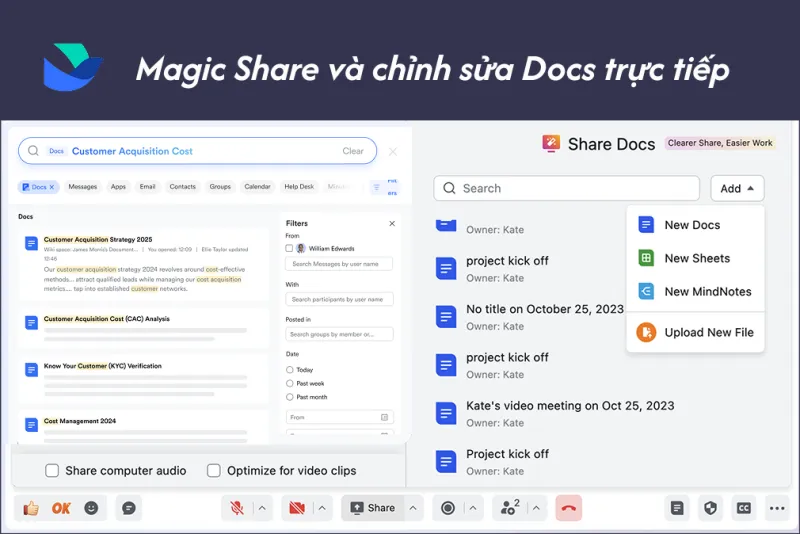 Magic Share và chỉnh sửa Docs trực tiếp trong Lark