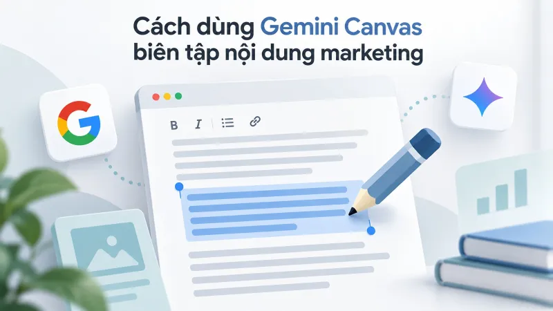 Cách dùng Gemini Canvas biên tập nội dung marketing