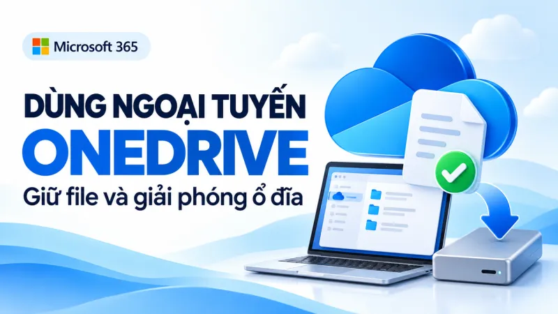 Cách dùng OneDrive ngoại tuyến và giải phóng dung lượng trên Windows