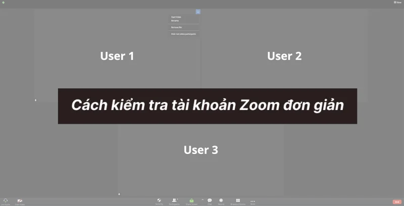 Cách kiểm tra tài khoản Zoom mình đang dùng