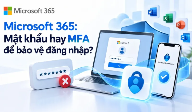 Microsoft 365: Mật khẩu hay MFA để bảo vệ đăng nhập?