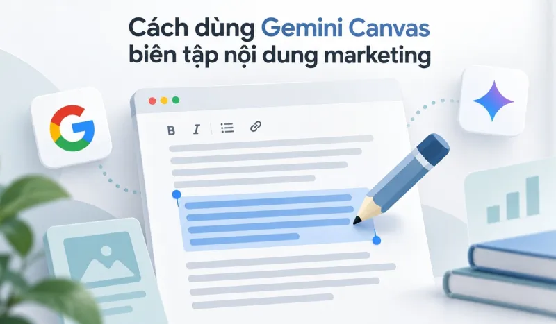 Cách dùng Gemini Canvas biên tập nội dung marketing