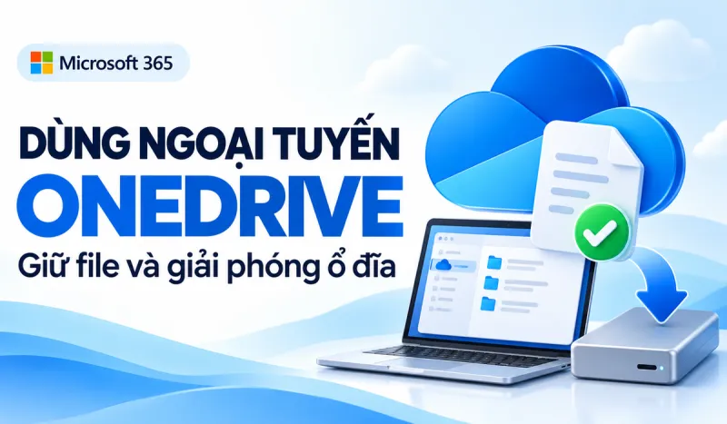 Cách dùng OneDrive ngoại tuyến và giải phóng dung lượng trên Windows