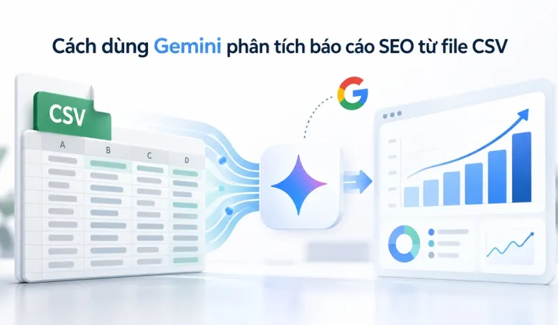 Cách dùng Gemini phân tích báo cáo SEO từ file CSV